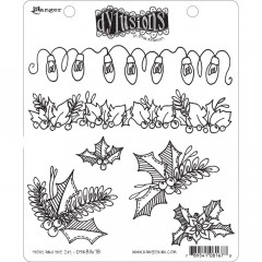 Dylusions Cling Stamps - Christmas Holly and the Ivy