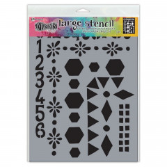 Dylusions Stencils - Number frame (large)