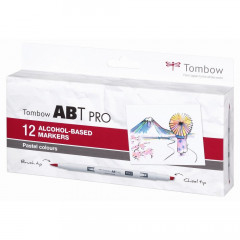 Tombow ABT PRO Alcohol - Dual Brush 12er-Set - Pastel