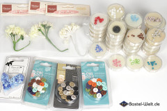 großes Embellishment-Set [6] - Perlen - Knöpfe - Blumen