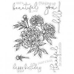 Clear Stamps - Peony Blooms