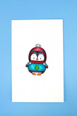 Clear Stamps - Cute Penguin - Christmas Hugs