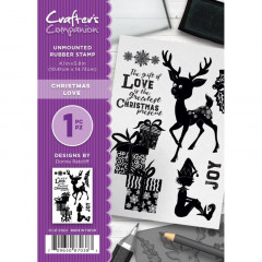 Unmounted Rubber Stamps - Christmas Love