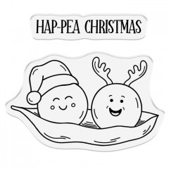 Clear Stamps - Xmas Punny Sentiments Hap-pea Christmas
