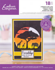 Stencil and Clear Stamps - Silhouette Strength and Love