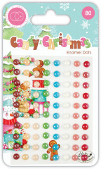 Adhesive Enamel Dots - Candy Christmas