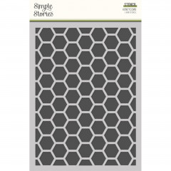 Simple Stories 6x8 Stencil - Spring Garden - Honeycomb