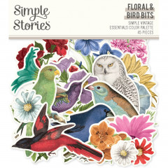 Simple Vintage Essentials - Color Palette - Floral & Bird - Bits & Pieces