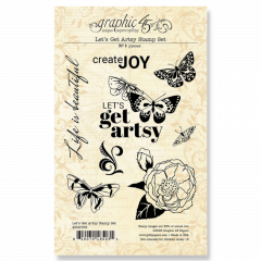 Graphic 45 - Lets Get Artsy - Stamp Set