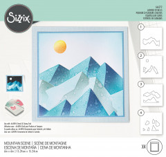 Sizzix Layered Stencils by by Josh Griffiths - Mountain Scene