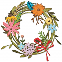 Thinlits Die by Tim Holtz - Vault Funky Floral Wreath