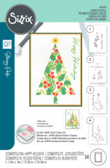 Sizzix - Layered Stencil by Stacey Park - Cosmopolitan Christmas, Happy Holidays