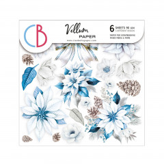 Elegance of Blue - 6x6 Vellum Fussy Cut Paper