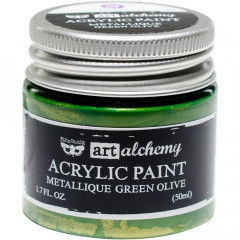 Art Alchemy Metallique Acrylic Paint - Green Olive