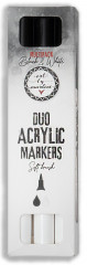 Studio Light - Duo Acrylic Markers - Black And White (Soft Brush)