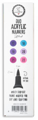 Studio Light - Duo Acrylic Markers - Purples (Soft Brush)