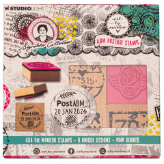 Studio Light - Art by Marlene - Wooden Stamp Set - ABM Postage Stamps
