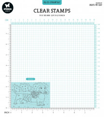 Studio Light Clear Stamp by Laurens Nr. 567 - Flower Dog