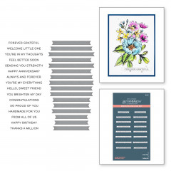 Press Plate & Die Set - Always and Forever Sentiment Strips