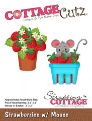 Cottage Cutz Die - Strawberries w/ Mouse