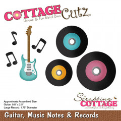 Cottage Cutz Die - Guitar, Music Notes & Records