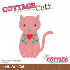 Cottage Cutz Die - Folk Art Cat