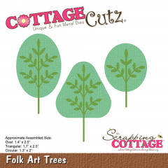 Cottage Cutz Die - Folk Art Trees