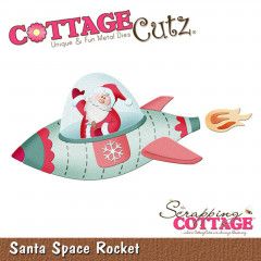Cottage Cutz Die - Santa Space Rocket