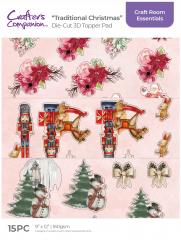 Die-Cut 3D Topper 9x12 Pad - Traditional Christmas