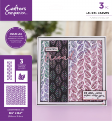 Crafters Companion - Stencil Set - Laurel Leaves