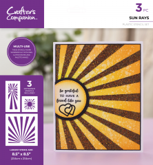 Crafters Companion - Stencil Set - Sun Rays