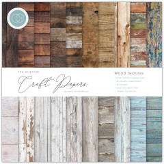 Essential Craft Papers - 8x8 Paper Pad - Wood Textures