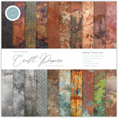 Essential Craft Papers - 8x8 Paper Pad - Metal Textures