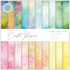 Essential Craft Papers - 8x8 Paper Pad - Grunge Light Tones