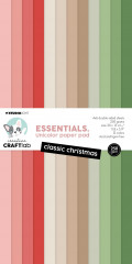 Studio Light - Unicolor Paper Pad - Christmas Essentials Nr. 221 - Classic Christmas