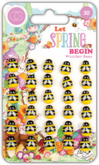 Adhesive Wooden Bees - Let Spring