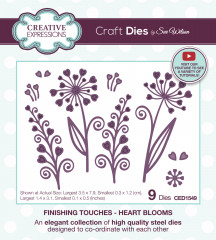 Craft Dies - Sue Wilson - Finishing Touches - Heart Blooms