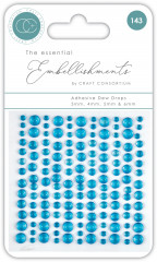 Craft Consortium Adhesive Dew Drops - Blue