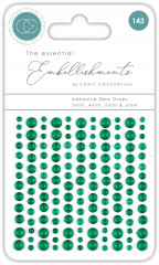 Craft Consortium Adhesive Dew Drops - Green