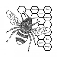 Unmounted Rubber Stamps - Honeybee