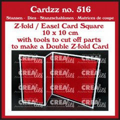 CREAlies Cardzz - Nr. 516 - (Double) Z-fold / Easel Card Square