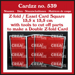 CREAlies Cardzz - Nr. 539 - (Double) Z-fold / Easel Card Square