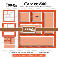 CREAlies Cardzz - Nr. 540 - Frame & Inlays Tina (5 Shapes)