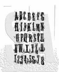 Cling Stamps Tim Holtz - Grunge Alphabet