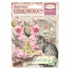 Stamperia Ephemera - Orchids and Cats