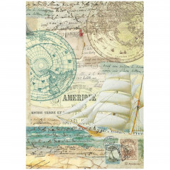 Stamperia Rice Paper - Around the World - Sailing Ship