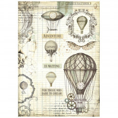 Stamperia Rice Paper - Voyages Fantastiques - Balloon