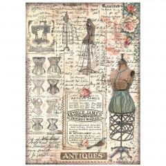 Stamperia Rice Paper - Brocante Antiques - Mannequin