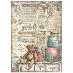Stamperia Rice Paper - Brocante Antiques - Teddy Bears