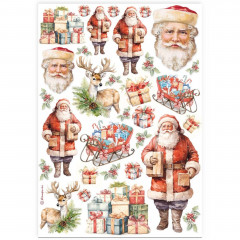 Stamperia Rice Paper - Classic Christmas - Santa Claus